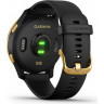 Часы GARMIN VENU GOLD STAINLESS STEEL BEZEL WITH BLACK CASE AND SILICONE BAND 010-02173-33