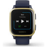 Часы GARMIN VENU SQ – MUSIC EDITION LIGHT GOLD ALUMINUM BEZEL WITH NAVY CASE AND SILICONE BAND 010-02426-12