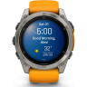 Смарт-часы GARMIN FENIX 8 – 51 мм, AMOLED Sapphire, титан с силиконовым ремешком цвета Spark Orange/Graphite 010-02905-11
